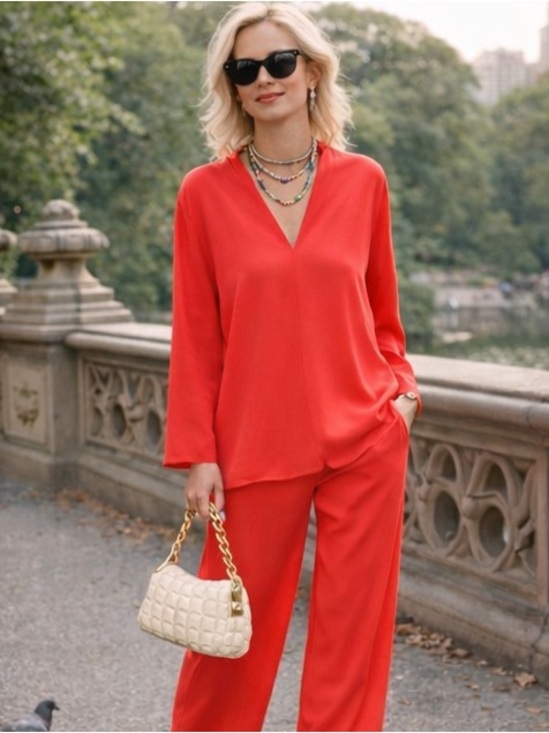 Zara Tops - Zara flowy slit blouse bloggers fav